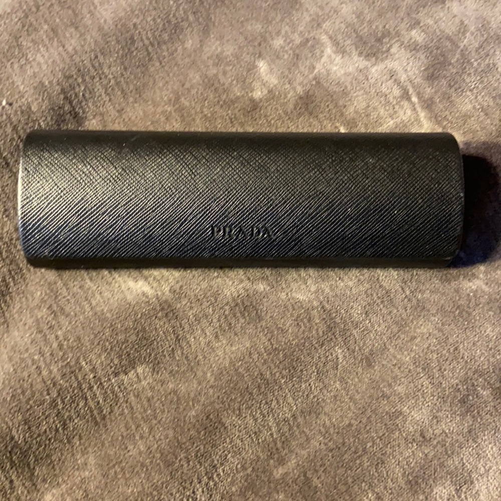 Empty Prada glasses case